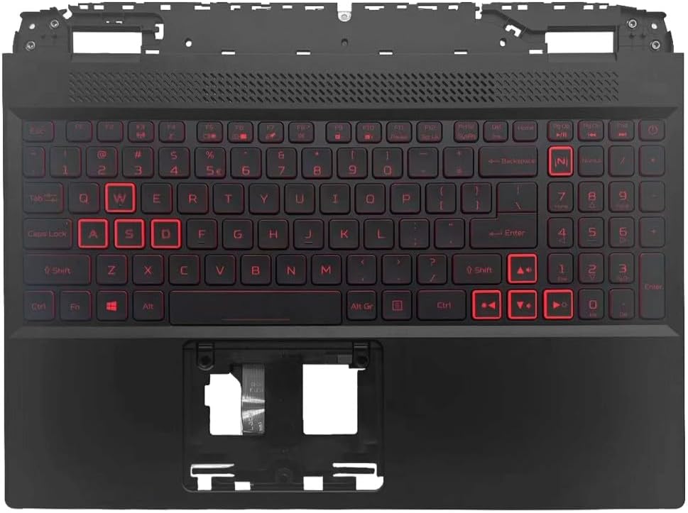 6B.Q7KN2.011 Acer Nitro 5 AN515-55 Palmrest Keyboard Assembly LG05P_N90B3