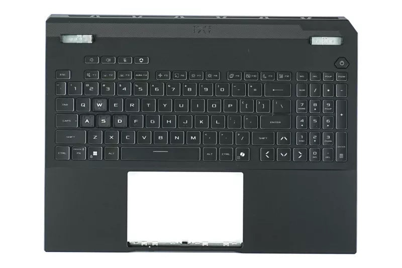 90NR0KT1-R31US0 Asus Keyboard US Assembly FA608UP-1A TUF Gaming A16 Top Case Upper Deck RGB Backlit Replacement Part