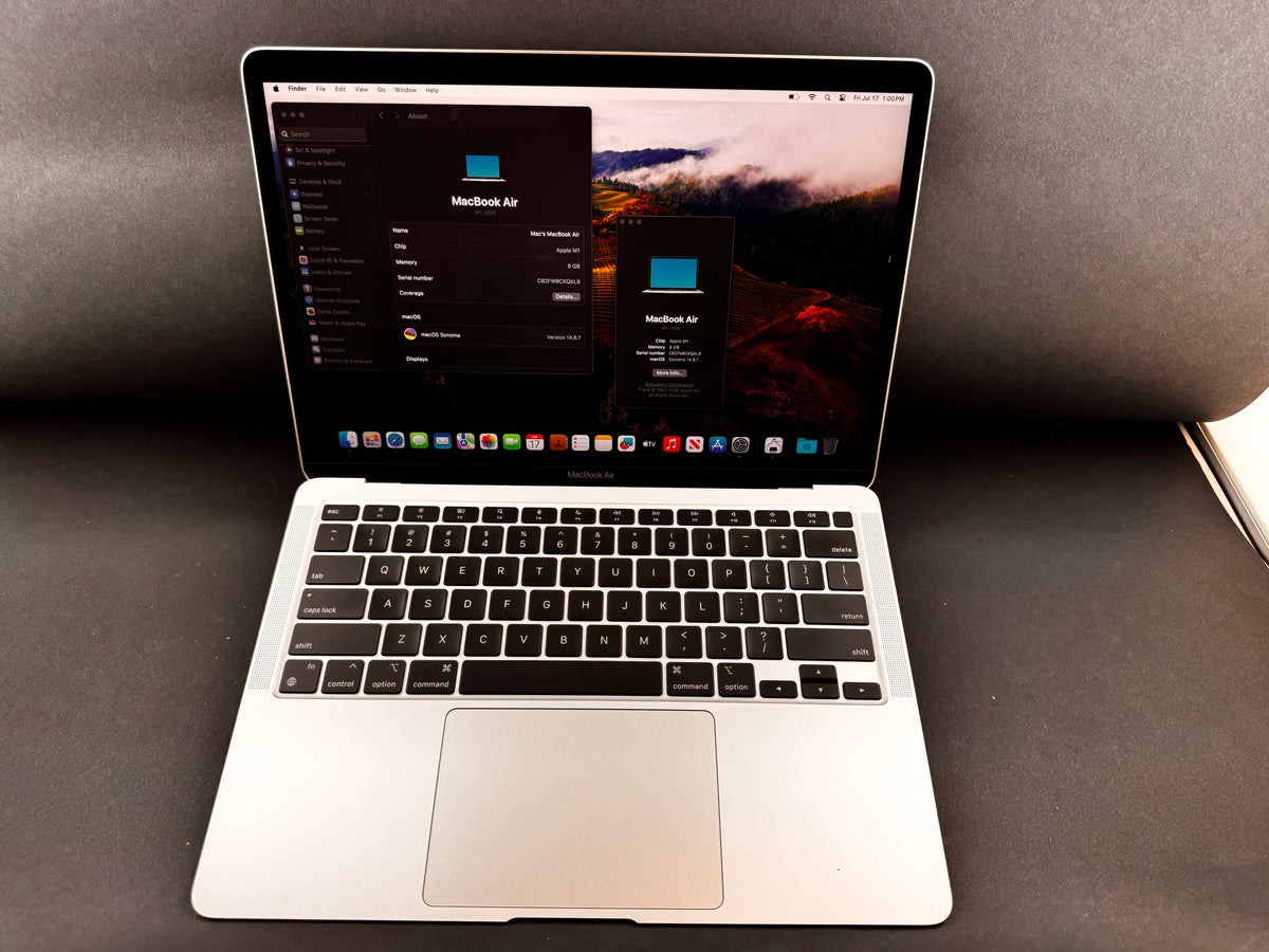 Apple MacBook Air 13.3" Laptop Apple M1 chip 8GB Memory - 512GB SSD - Silver Very Good - Refurbished