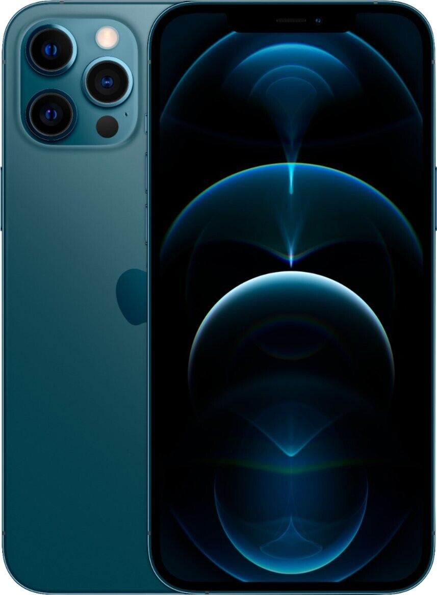 Apple iPhone 12 Pro Max 5G 256GB Pacific Blue Unlocked - Excellent