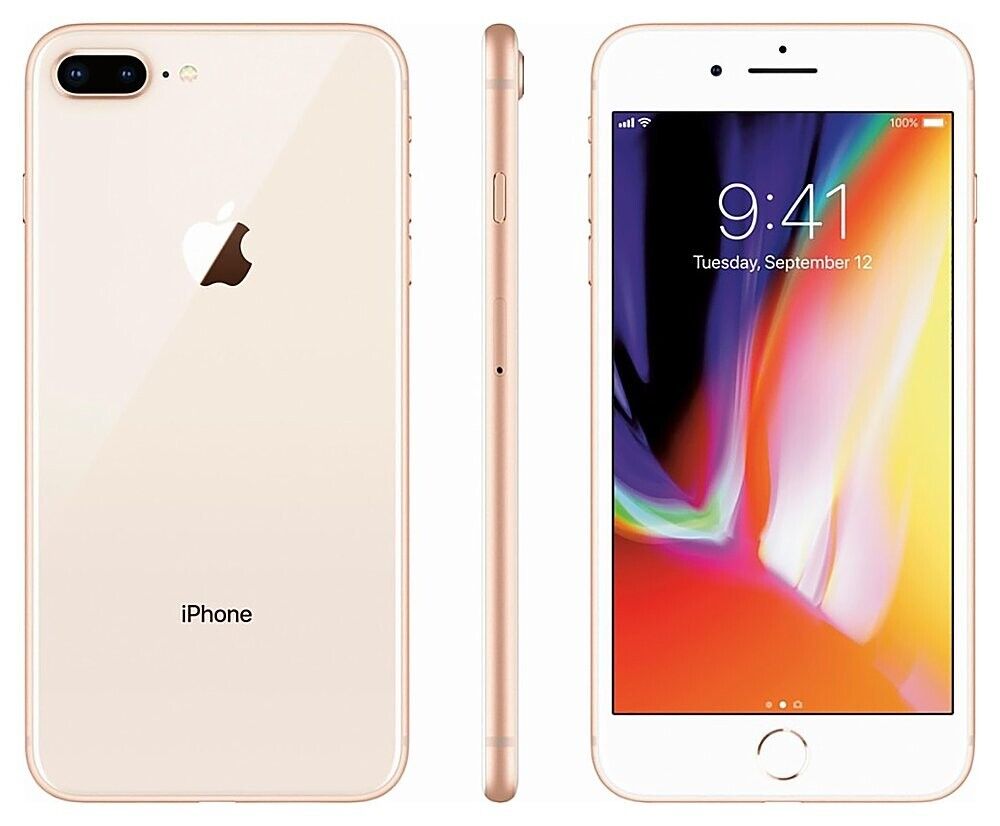 Apple iPhone 8 Plus 64GB Gold Cellular - Excellent Condition
