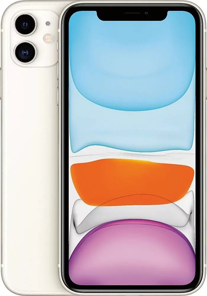 Apple iPhone 11 128GB White Unlocked - Very Good - Message LCD New Battery