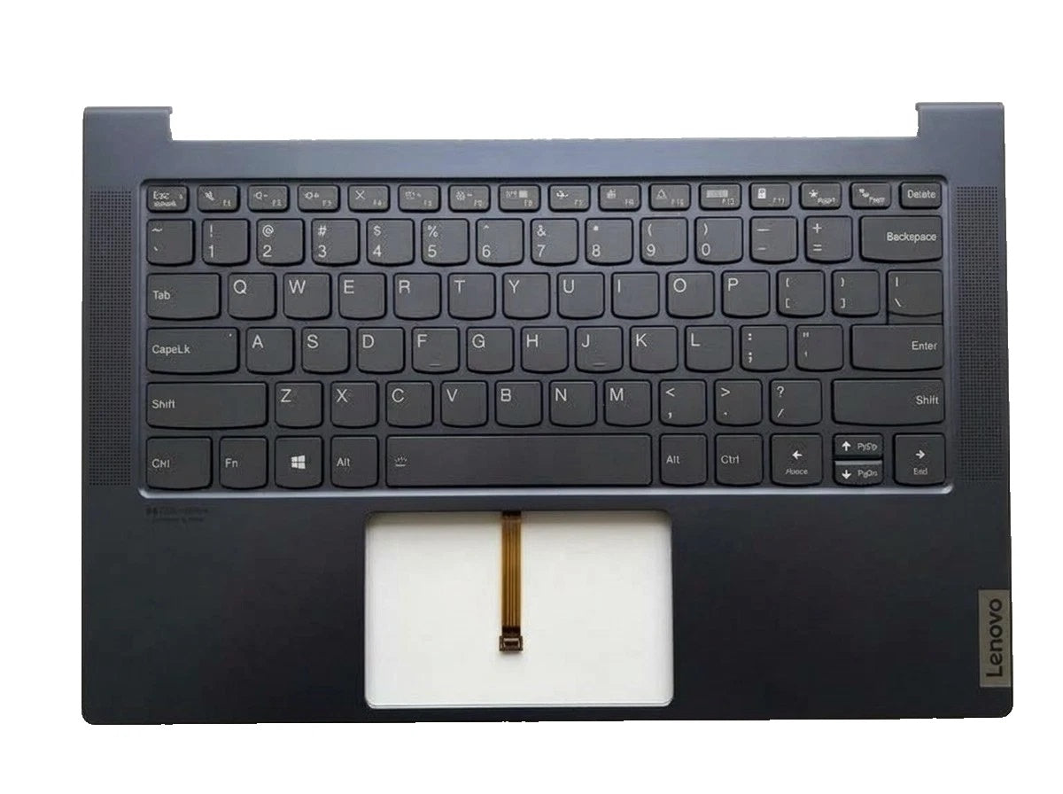 Lenovo IdeaPad Flex 5 14IIL05 14ITL05 C-Cover Upper Palmrest US Keyboard Fingerprint 5CB0X55871 Graphite Grey Grade A