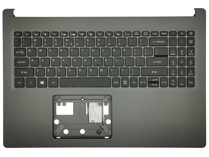 Acer Aspire 3 A315-56 A315-23 Series Upper Case Palmrest Assembly 6B.HSKN7.030 US English Keyboard Charcoal Black Grade A