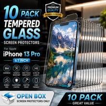 Load image into Gallery viewer, Apple iPhone 13 Pro 6.1" 10-Pack Clear Glass Screen Protector HD Grade A
