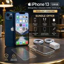 Load image into Gallery viewer, Apple iPhone 13 128GB Midnight Blue Unlocked A2482 Excellent Phone + 6pc Bundle
