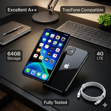 Load image into Gallery viewer, Apple iPhone 11 64GB Black TracFone MM693LL/A 4G LTE Smartphone Excellent A++
