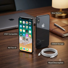 Load image into Gallery viewer, Apple iPhone X 256GB Space Gray AT&amp;T MQAM2LL/A New Battery No FaceID Read Desc
