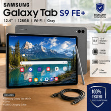 Load image into Gallery viewer, Samsung Galaxy Tab S9 FE+ 12.4" 128GB WiFi Gray SM-X610 S Pen Excellent
