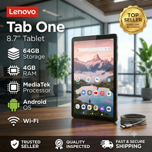 Load image into Gallery viewer, Lenovo Tab One 8.7" 64GB Wi-Fi Android Tablet Grey ZAF00067US Excellent

