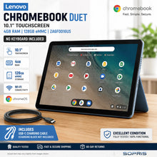 Load image into Gallery viewer, Lenovo Chromebook Duet 10.1" Touchscreen 4GB RAM 128GB ZA6F0016US No Keyboard
