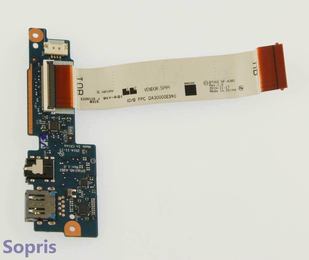 5C50H35680 80JH00FLUS Lenovo USB Audio OI Board w/ Cable yoga 3-1470 laptop