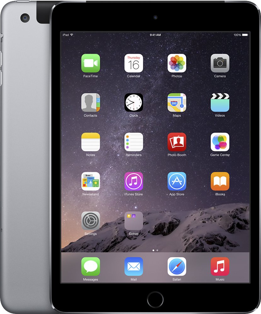 iPad mini 3 (2014) 128GB - Space Gray - (Wi-Fi + GSM/CDMA + LTE)