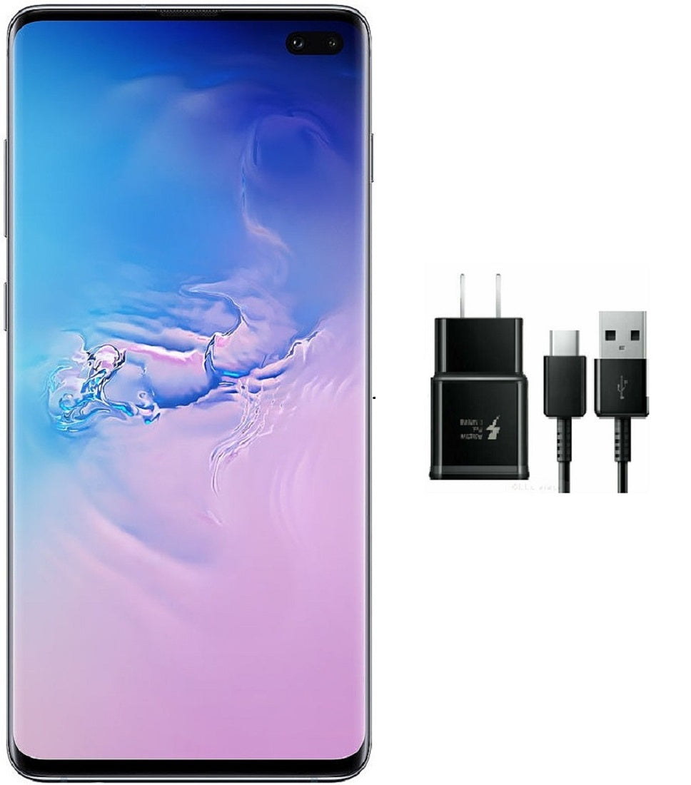 Samsung Galaxy S10 Plus 128GB Blue Unlocked - Used Cracked Screen WORK'S GREAT